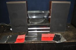 A TECHNICS AND BANG AND OLUFSEN COMPONENT HI FI, comprising an SL-BD22D turntable fitted with a