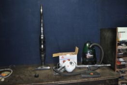 A BOSCH READYY'Y CORDLESS VACUUM with charger, a Morphy Richards vacuum cleaner and a Bissell