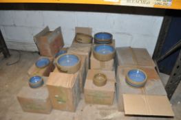A COLLECTION OF THIRTEEN BOX OF BRETBY STONEWARE ANIMAL FEEDING BOWLS including three boxes of 12