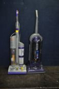 AN ELECTROLUX CYCLONE POWER MAX VACUUM CLEANER (pipe taped) and a Dyson DC03 vacuum cleaner (both