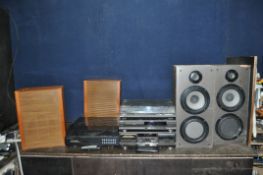 A COLLECTION OF AUDIO EQUIPMENT BY TECHNICS, NEOSTAR, WHARFEDALE AND FIDELITY comprising of a SL-