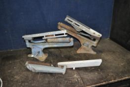 TWO CLAY PIDGEON SHOOTERS and one spare slide including one by M.J.Bowman and Sons (3)