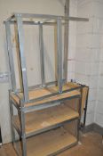 THREE SETS OF LIGHTWEIGHT GARAGE SHELVING, two sections wisth 95cm, depth 46cm, height 95cm with