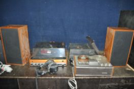 A COLLECTION OF MID CENTURY HI FI EQUIPMENT including a Philips 4307 reel to reel player, a