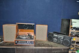 A SANYO M9998L PORTABLE HI FI and a Dynatron HFC31A music centre with matching speakers (both PAT