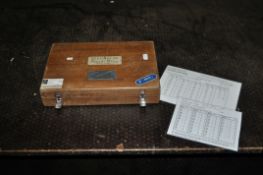 A CASED SET OF SELECT IMPERIAL GAUGE BLOCKS (one missing) with dated calibration certificates (