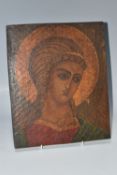 AN ORTHODOX 'ARCHANGEL MICHAEL' ICON depicting the archangel Michael in a classical Greek style, a