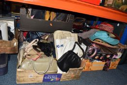 EIGHT BOXES AND A CASE OF WOMEN’S SHOES AND ACCESSORIES to include approximately 18 pairs of boxed