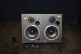 A PAIR OF EVENT PROJECT STUDIO POWERED MONITOR SPEAKERS each width 19cm, depth 22cm, height 28cm (