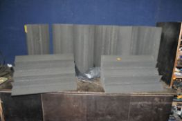 EIGHT FOAM ACOUSTIC SOUND DEADENING PANELS each 61cm wide, depth 30cm, height 30cm (8) Condition