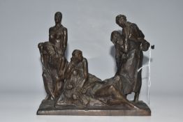 AFTER MIKHAIL KONSTANTINOVICH ANIKUSHIN (RUSSIAN, 1917-1997) 'BLOCKADE', a bronze small scale