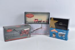 FOUR BOXED CORGI DIECAST MODEL VEHICLES, to include a Gold Star special Showmans trailer Pride of