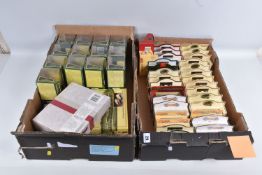 TWO TRAYS OF BOXED MATCHBOX, LLEDO, HAMLEYS AND CORGI DIECAST MODELS, some of these models include