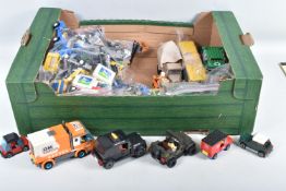 A QUANTITY OF LEGO AND OTHER BLOCK BUILT MODEL VEHICLES, mostly from City sets, to include a