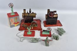 TWO UNBOXED MAMOD LIVE STEAM STATIONARY ENGINES, Minor No.2 & modified S.E.2., neither tested,