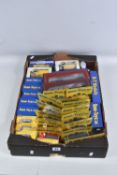 A TRAY CONTAINING A SELECTION OF BOXED DIECAST MODELS, Base-Toys models including 'British Road