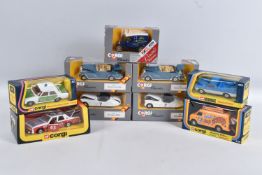 A COLLECTION OF BOXED CORGI DIECAST MODELS, to include a Pinder Jean Richard Booking Office no. 426,