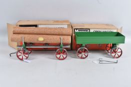 TWO BOXED MAMOD WAGON TRAILERS, Lumber Wagon, No.LW1 and Open Wagon, No.OW1, both appear complete
