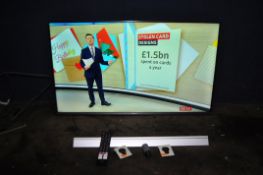A HISENSE 43A7GQTUK 43in SMART TV with remote and Ikea wall bracket but no stand (PAT pass and
