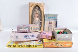 A COLLECTION OF BOXED 1960'S MARX TOYS 'LITTLE HOSTESS' DOLLS FURNITURE, Dining Table & Four Chairs,