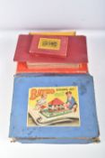 A BOXED BAYKO No.2 BUILDING SET, with a boxed Chad Valley Escalado game, version with lead horses (