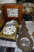 VINTAGE WALL CLOCKS, to include an art deco eight day, Vedette wall clock early to mid-20th century,
