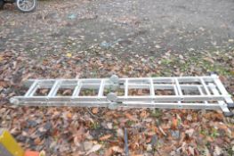 AN UNBRANDED 4 IN 1 ALUMINIUM PLATFORM LADDER