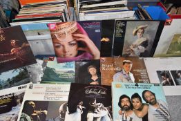 SIX OF BOXES OF ASSORTED RECORDS comprising mostly Classical music titles, approximately two hundred