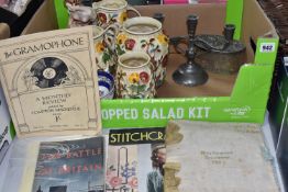 ONE BOX AND LOOSE CERAMICS ETC to include a group of Tony Wood 'Indian Tree' items comprising two