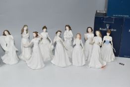 A GROUP OF ROYAL DOULTON FIGURINES, to include exclusive to collectors club, 'Melody' HN4117, signed