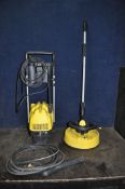 A KARCHER 330 PRESSURE WASHER with lance, one nozzle and patio head (PAT pass and working)