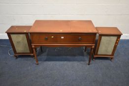 A DYNATRON TRANSPOWER SRX26 RADIOGRAM, fitted with a Goldring Lenco GL 72 turntable, the case with
