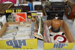 THREE BOXES OF EPHEMERA & LOOSE comprising an L.C. Smith & Corona 10 Typewriter, one box of personal