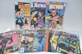 A BOX OF COMICS, comprising Batman issues 381, 400 Anniversary Issue, 401, 403, 430, 438, 442,