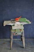 A WOODWISE JP-600 PLANER/THICKNESSER AND DISC SANDER on stand with a 6in blade cut and 6in sanding
