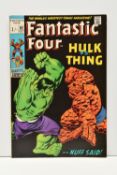 FANTASTIC FOUR NO. 112 MARVEL COMIC, Thing fights The Hulk, comic only contains minor wear and tear