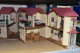 TWO SYLVANIAN FAMILIES HOUSES AND ACCESSORIES, to include Beechwood Hall dolls house with fully
