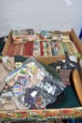 TWO BOXES OF VINTAGE BIGGLES BOOKS AND SCOUTING INTEREST comprising a box of approximately fifty