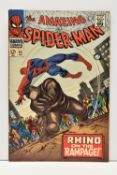 THE AMAZING SPIDER-MAN NO. 43 MARVEL COMIC, Rhino's backstory is explained, comic only has minor