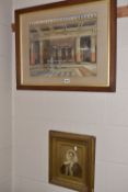 ALICE BRINSLEY (ACTIVE MID TO LATE 19TH CENTURY) 'POMPEIAN COURT FROM THE NAVE', an interior view of