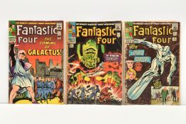 FANTASTIC FOUR NOS. 48, 49 & 50 MARVEL COMICS, first appearances of Silver Surfer and Galactus,