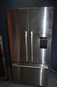 A FISHER & PAYKEL APG850288 FRIDGE FREEZER with water dispenser and spare water filters width