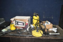 A KARCHER K2.150 JET WASHER with lance and patio head, a Kingavon steam cleaner and a sink unblocker