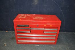 A CLARKE HD MECHANICS TOOLCHEST with eight drawers, width 66cm, depth 31cm, height 42cm contains