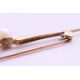A 9 ct gold tri-coloured ring, a 9 ct gold heart shaped pendant and a 9 ct gold tie pin. Tie pin 5. - Image 8 of 13