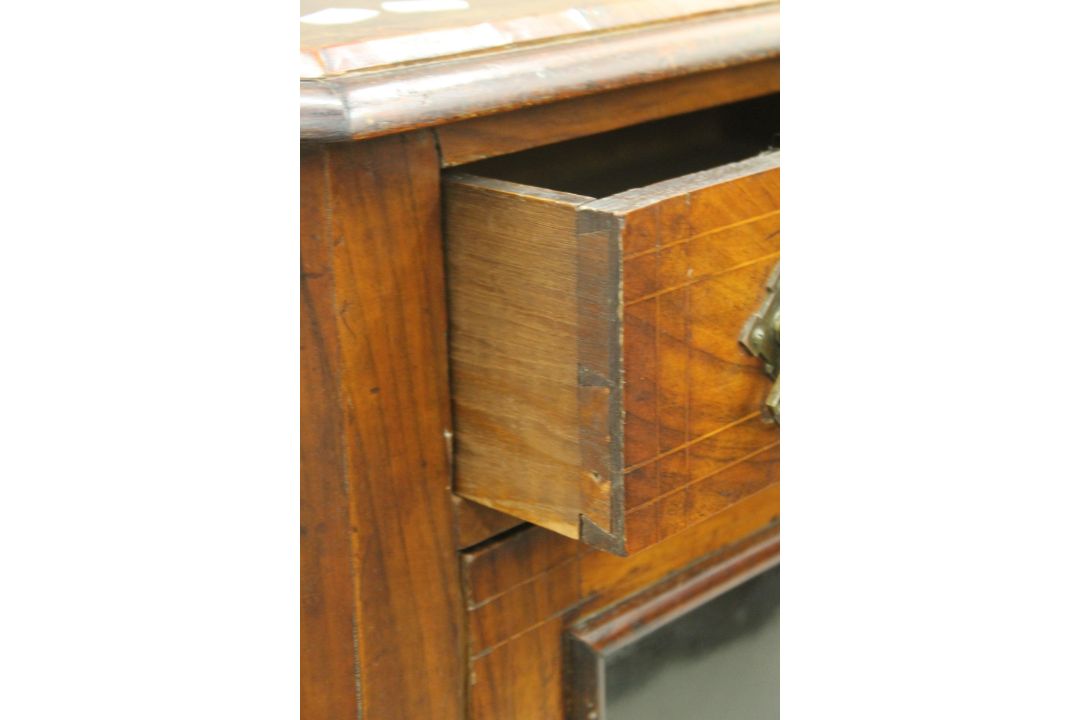 A Victorian walnut side cabinet. 58 cm wide. - Image 6 of 6