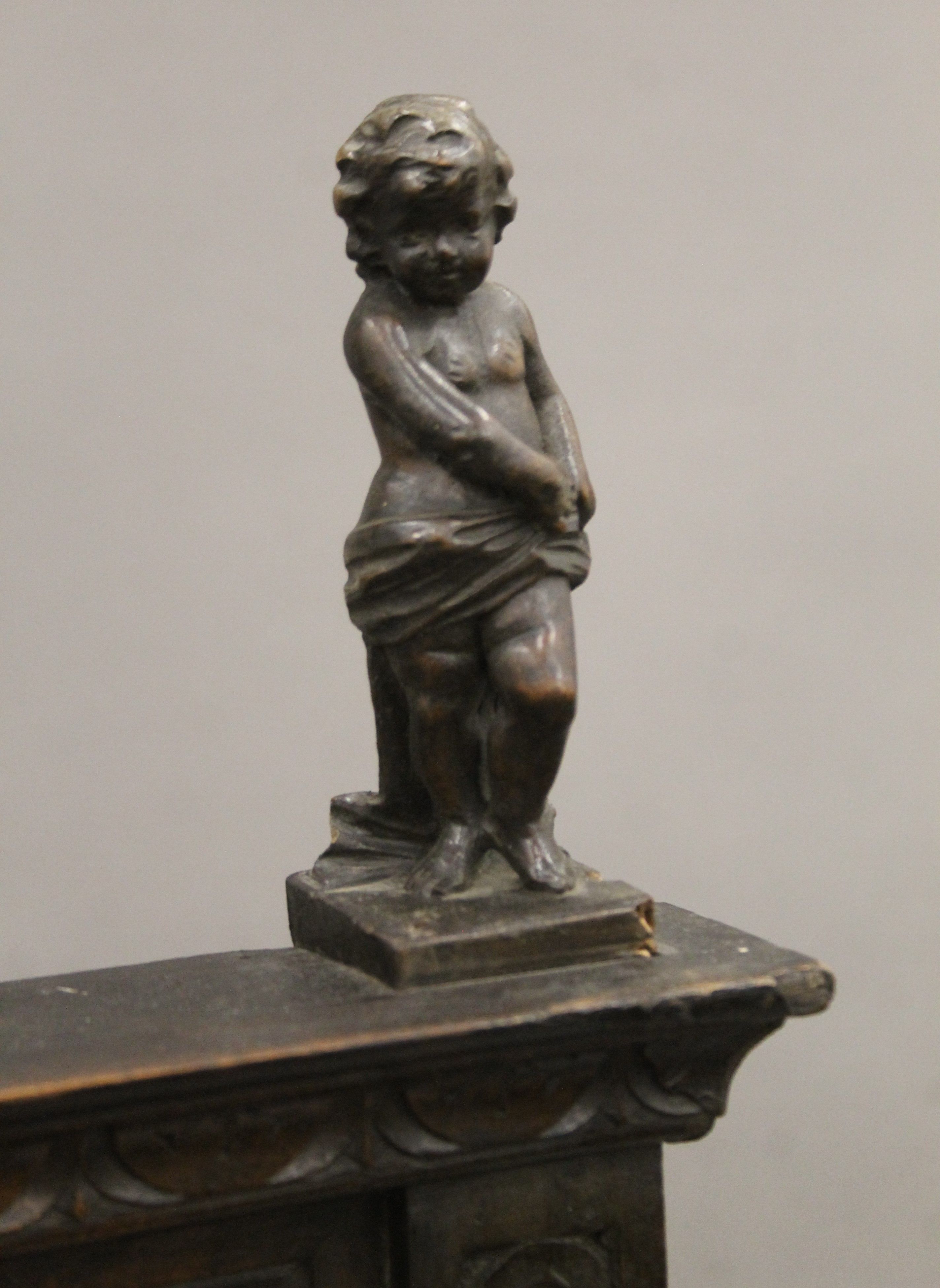 A 19th century carved walnut open armchair. 66 cm wide. - Image 4 of 13