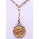 An 1893 sovereign pendant on a 9 ct gold chain. Pendant 2.3 cm diameter, chain 46 cm long. 35. - Image 1 of 6