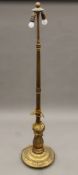 A vintage giltwood standard lamp. 187 cm high.