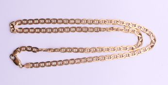 A 9 ct gold anchor chain. 50 cm long. 8.3 grammes.
